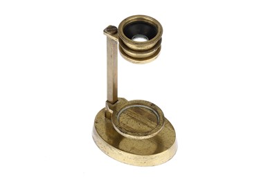 Lot 720 - A Small Brass Jones Botanical Type Simple Microscope