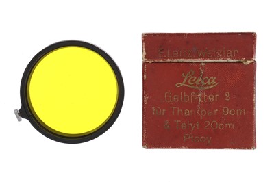 Lot 36 - An E. Leitz Leica Gelbfilter 2 For Thambar 9cm & Telyt 20cm PFOOY
