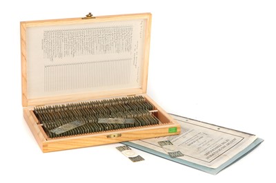 Lot 56 - Complete Set of 100 Anatomy & Development of the Phanerogams' Microscope Slides & Book