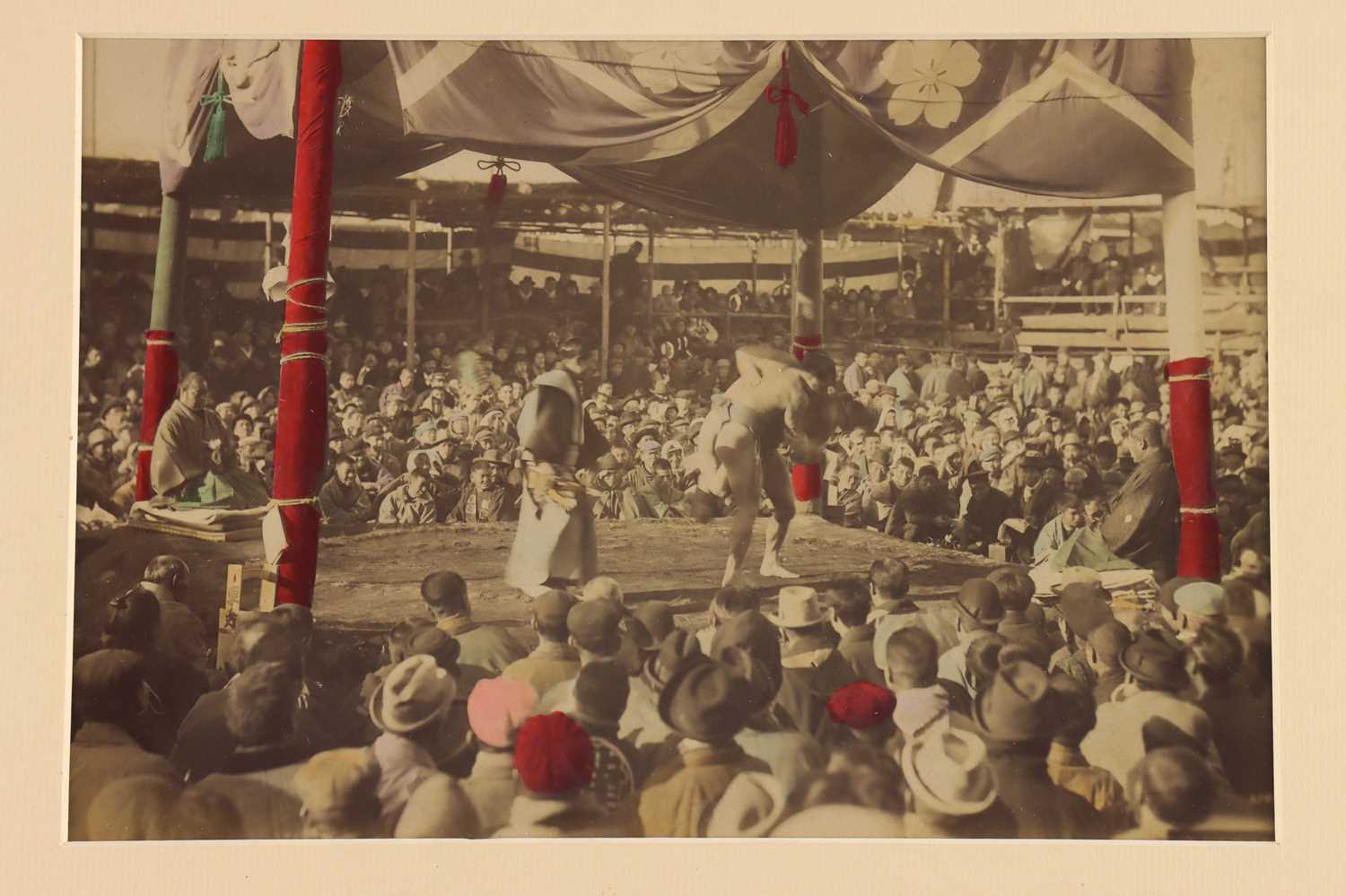 Lot 52 - Japan. Sumo Wrestling, Albumen Print