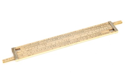 Lot 74 - A large Ivory Excise Officer's Slide Rule