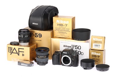 Lot 46 - A Nikon F50 35mm SLR Camera & Lenses