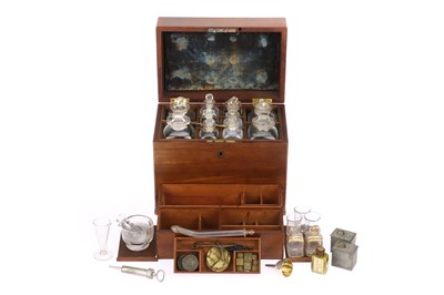 Lot 448 - A Good Victorian Domestic Medicine, Chemists Apothecary Cest