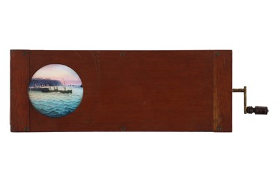 Lot 207 - Ship Crossing From Dover to Calais, Complex Mechanical Magic Lantern Slide