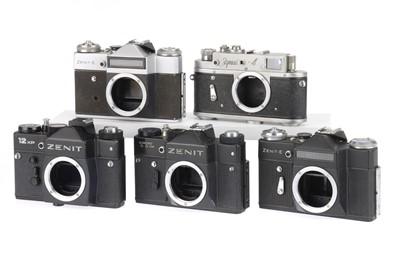 Lot 58 - Five Krasnogorsk 35mm Camera Bodies