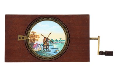 Lot 99 - A Hand-Painted Windmill Magic Lantern Slide
