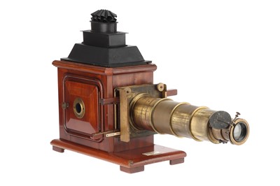 Lot 101 - Large Mahogany & Brass Magic Lantern