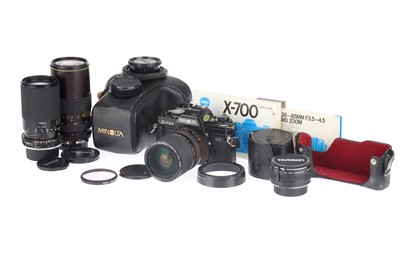 Lot 53 - A Minolta X-700 MPS 35mm SLR Camera Outfit