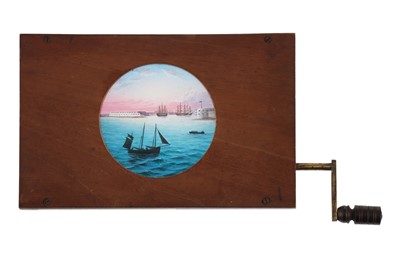 Lot 205 - Magic Lantern Slide of a swaying Ship at Sea