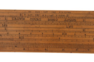 Lot 164 - An Unusual 24" (60cm) Boxwood Gunter Rule
