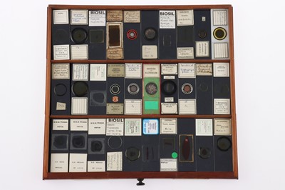 Lot 153 - Large Cabinet of fine Victorian Microscope Slides