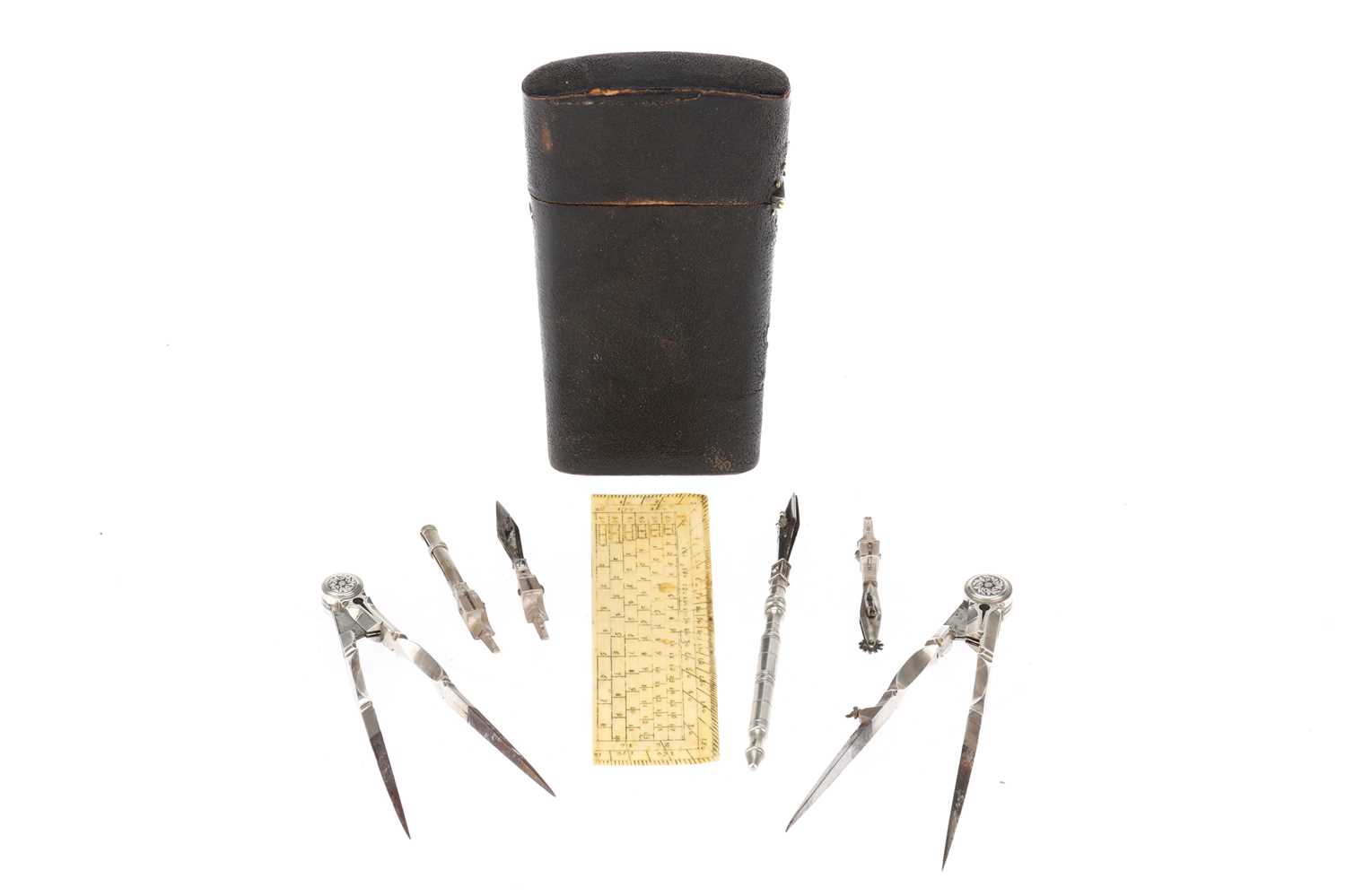 Lot 166 - Early 18th Century Drawing Instrument Etui, Benjamin Scott