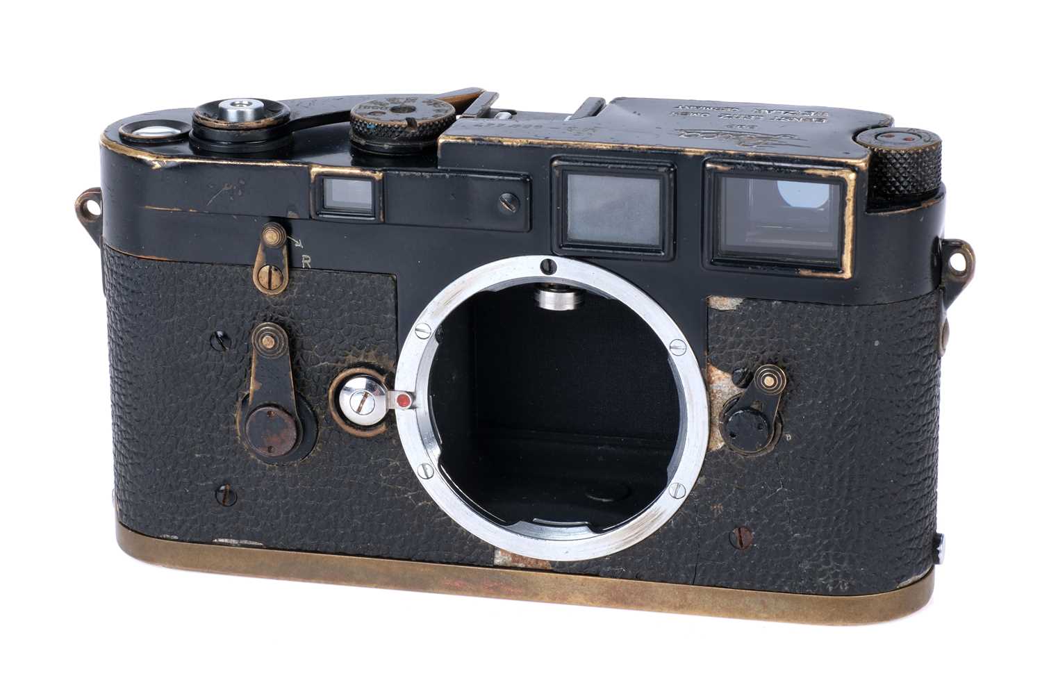 Lot 40 - A Leica M3 'First Batch' Black Paint Rangefinder Body
