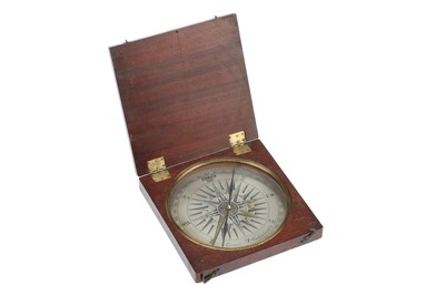 Lot 1123 - An 18th Century Silvered Compass By Givsani, Woolverhampton