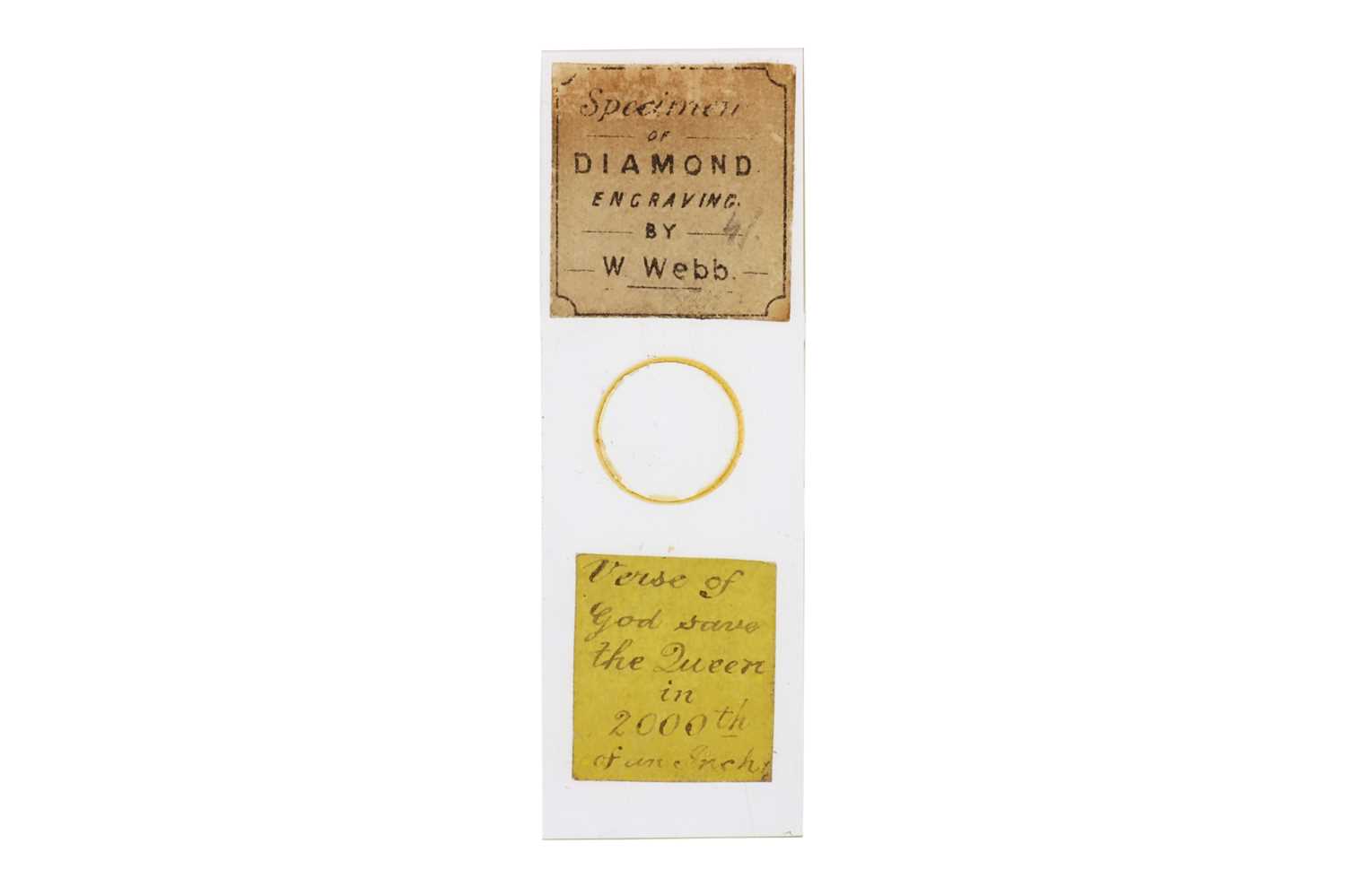 Lot 154 - A Microscope Slide Specimen of Micro-writing by Webb