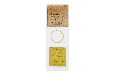 Lot 154 - A Microscope Slide Specimen of Micro-writing by Webb