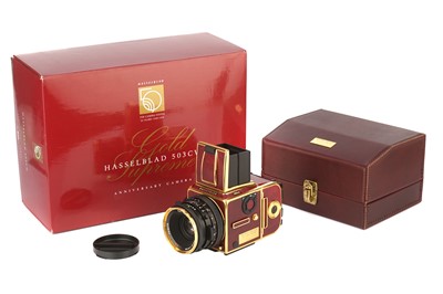 Lot 203 - A Hasselblad 503CW Gold Supreme 50th Anniversary Camera