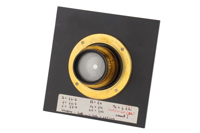 Lot 756 - A Leitz-Wetzlar Summar 120mm Brass Camera Lens