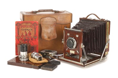 Lot 243 - A W. Watson & Sons Acme Half Plate Mahogany Field Camera