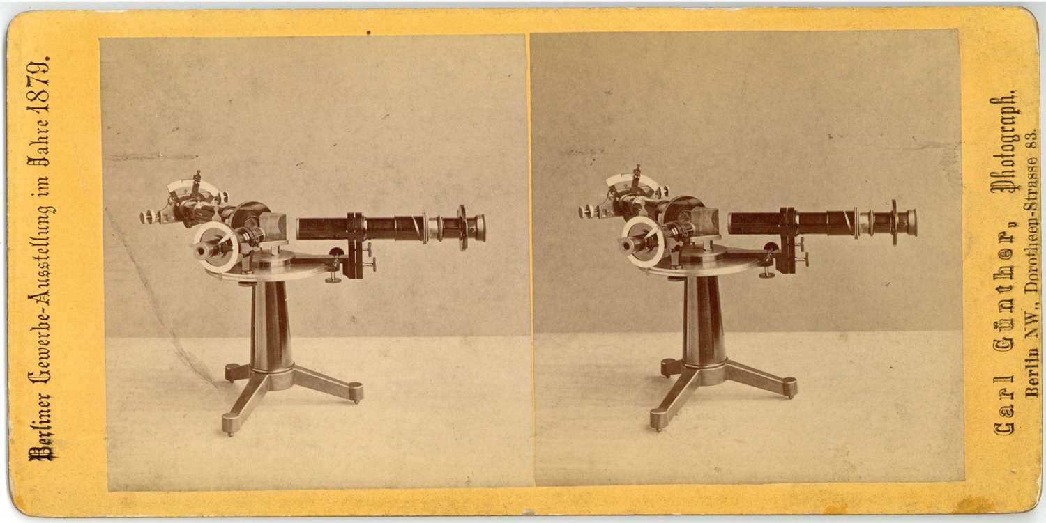 Lot 265 - CARL GUNTHER (1827-1912) Nine Stereoviews of Scientific Instruments