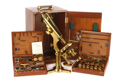 Lot 312 - A Large Smith & Beck No.1 Circuit Stage Binocular Microscope