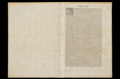 Lot 414 - A 16th Century Map of Vilnius, Lithuania