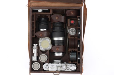 Lot 6 - An Extensive Leica IIIa Rangefinder Camera Outfit