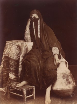 Lot 63 - Arnoux, Hippolyte, Portrait of a Middle Eastern Woman