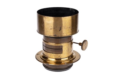 Lot 464 - A Large Unmarked Waterhouse Stop Petaval Brass Lens