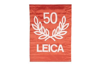 Lot 104 - A Leica 50th Anniversary Silk Banner