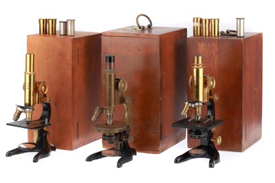 Lot 437 - Collection of 3 Vintage Leitz Microscopes