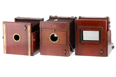 Lot 438 - A Collection of 3 Victorian Tailboard Cameras