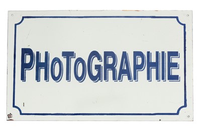 Lot 261 - A French 'Photographie' Camera Advertising Sign