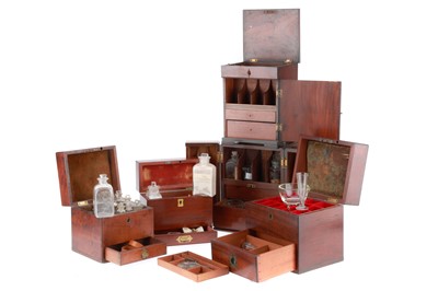 Lot 788 - Collection of Incomplete Apothecary/Medicine Chests
