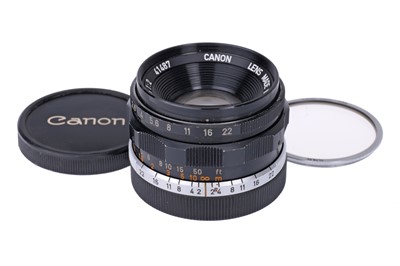 Lot 17A - A Canon 35mm f/2 LTM Camera Lens