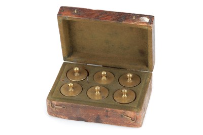 Lot 694 - Group of Brass Cylinder Weights