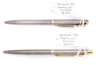 Lot 491 - A Pair of Parker 75 Silver Ballpoint Pens