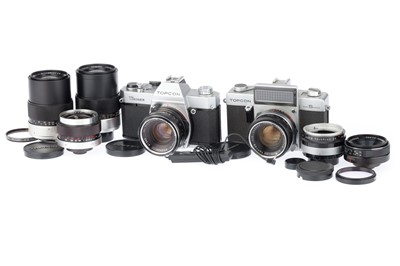 Lot 137 - A Pair of Topcon 35mm Camera Outfits