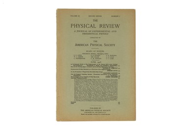 Lot 759 - Wick, Frances G. & Louise S. McDowell, A Preliminary Study of the Luminescence of the Uranyl Salts under Cathode Ray Excitation