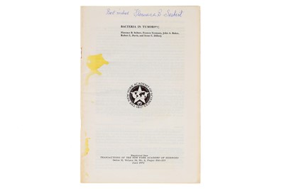 Lot 757 - Seibert, Florence B. Bacteria in Tumors