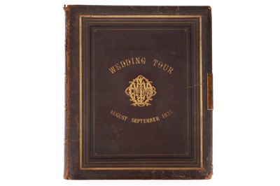 Lot 650 - Large Victorian Folio Wedding Tour Photograph Album, 1875