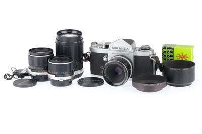 Lot 307 - A Miranda F Later Version SLR Camera Outfit.