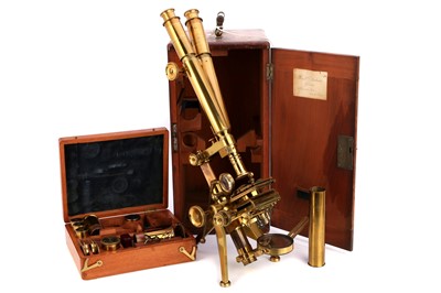 Lot 5 - A Powell & Lealand No.3 Binocular Outfit with Provenance
