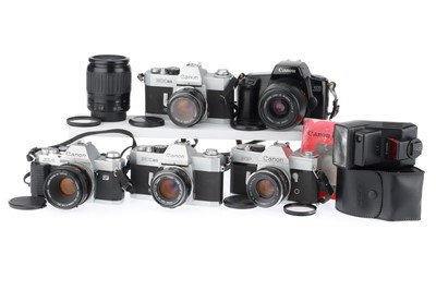 Lot 162 - A Selection of Canon 35mm SLR Cameras