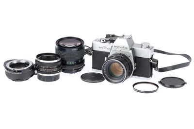 Lot 102 - A Minolta SRT101 35mm SLR Camera Outfit