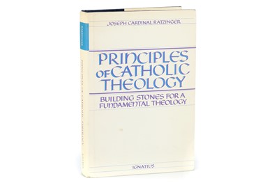 Lot 724 - Ratzinger, Cardinal Joseph, Principles of Catholic Theology, Signed Copy