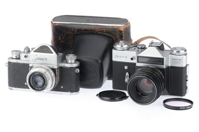 Lot 123 - A Pair of Krasnogorsk Zenit SLR Cameras