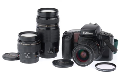 Lot 166 - A Canon Elan (EOS100QD) 35mm Camera Outfit