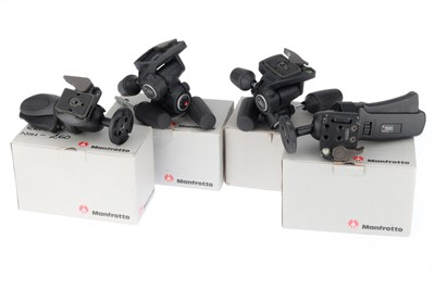 Lot 613 - A Mixed Selection of Manfrotto Tripod Heads in Manufacturers Boxes