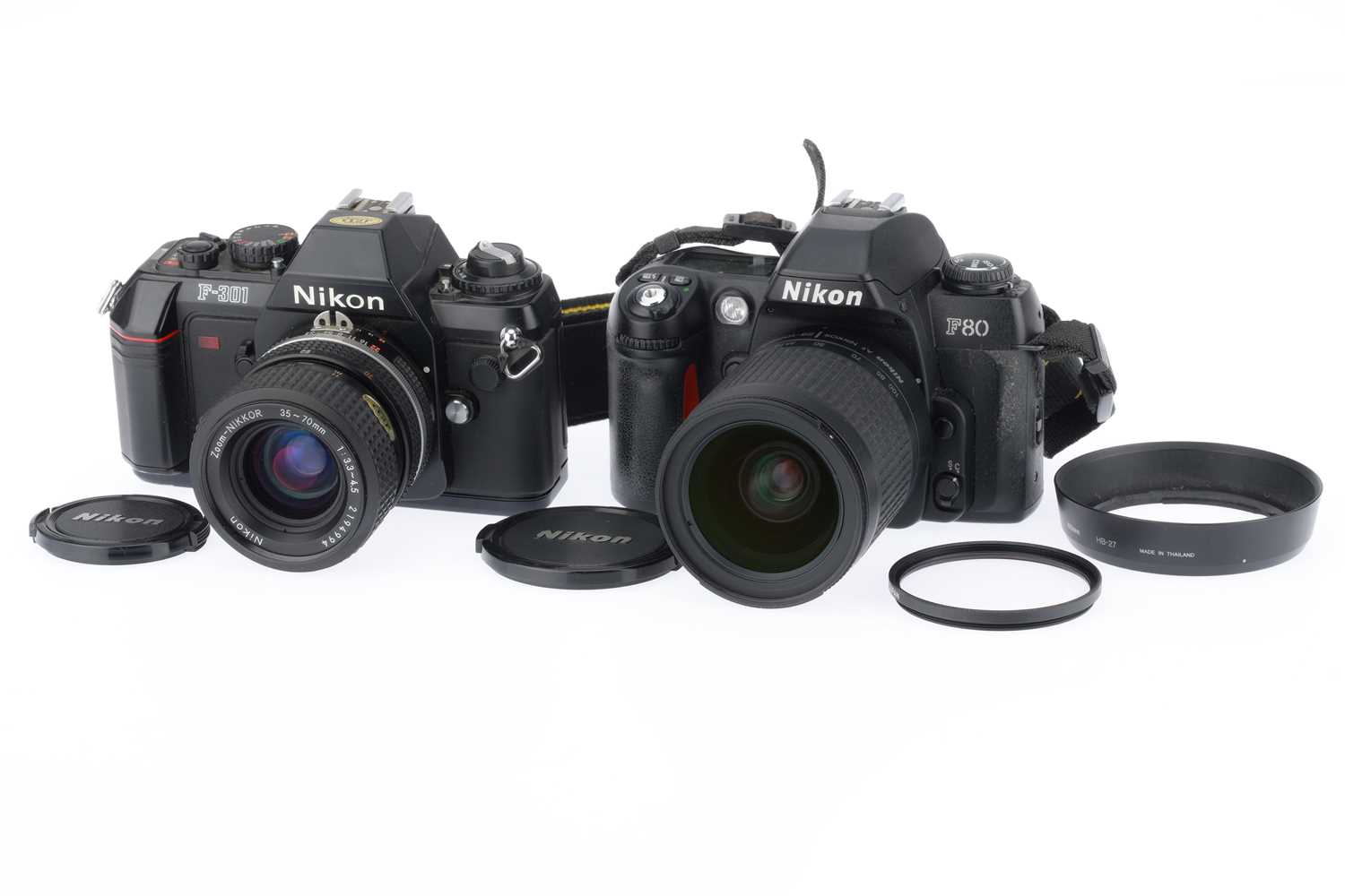 Lot 66 - A Nikon F80 35mm SLR Camera & a Nikon F-301 35mm Camera